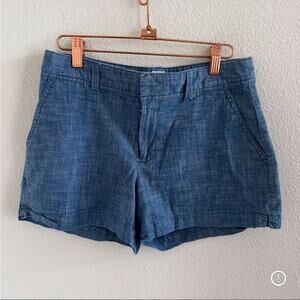 GAP City Short Chambray Blue Cotton Shorts 4